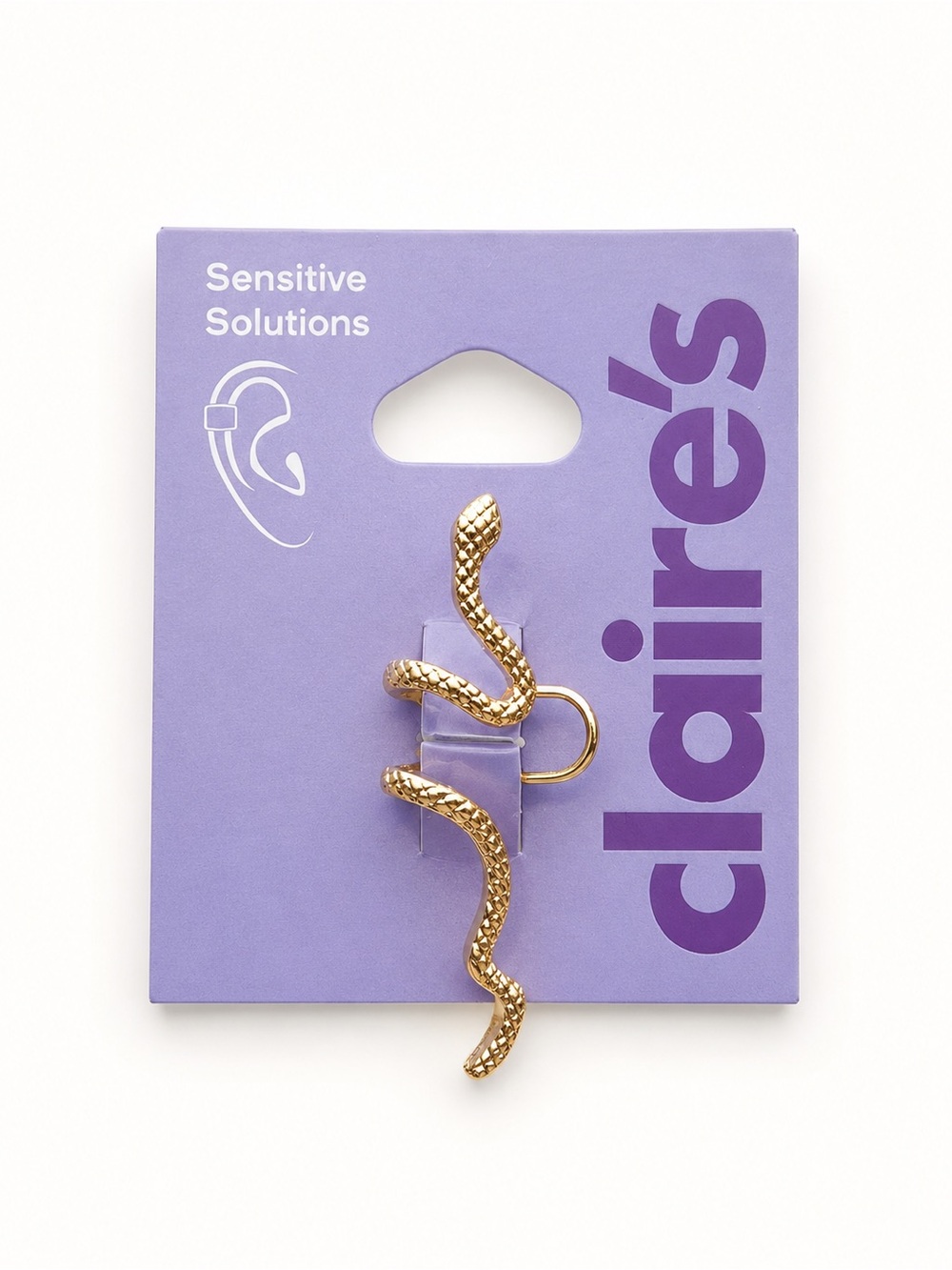 Claire's Gold Textured Snake Ear Cuff